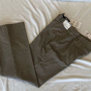 NY & Co Light tan slacks with brown pinstripe